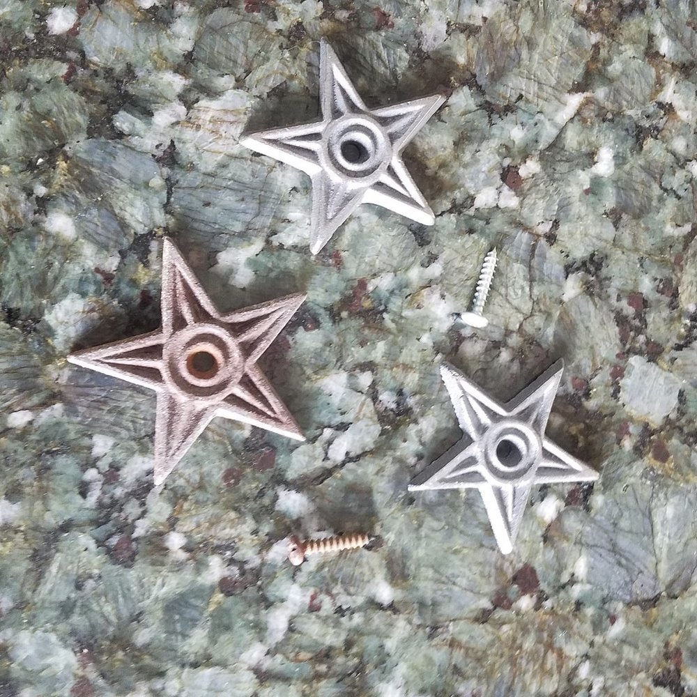 Texas star metal decor (set of three)